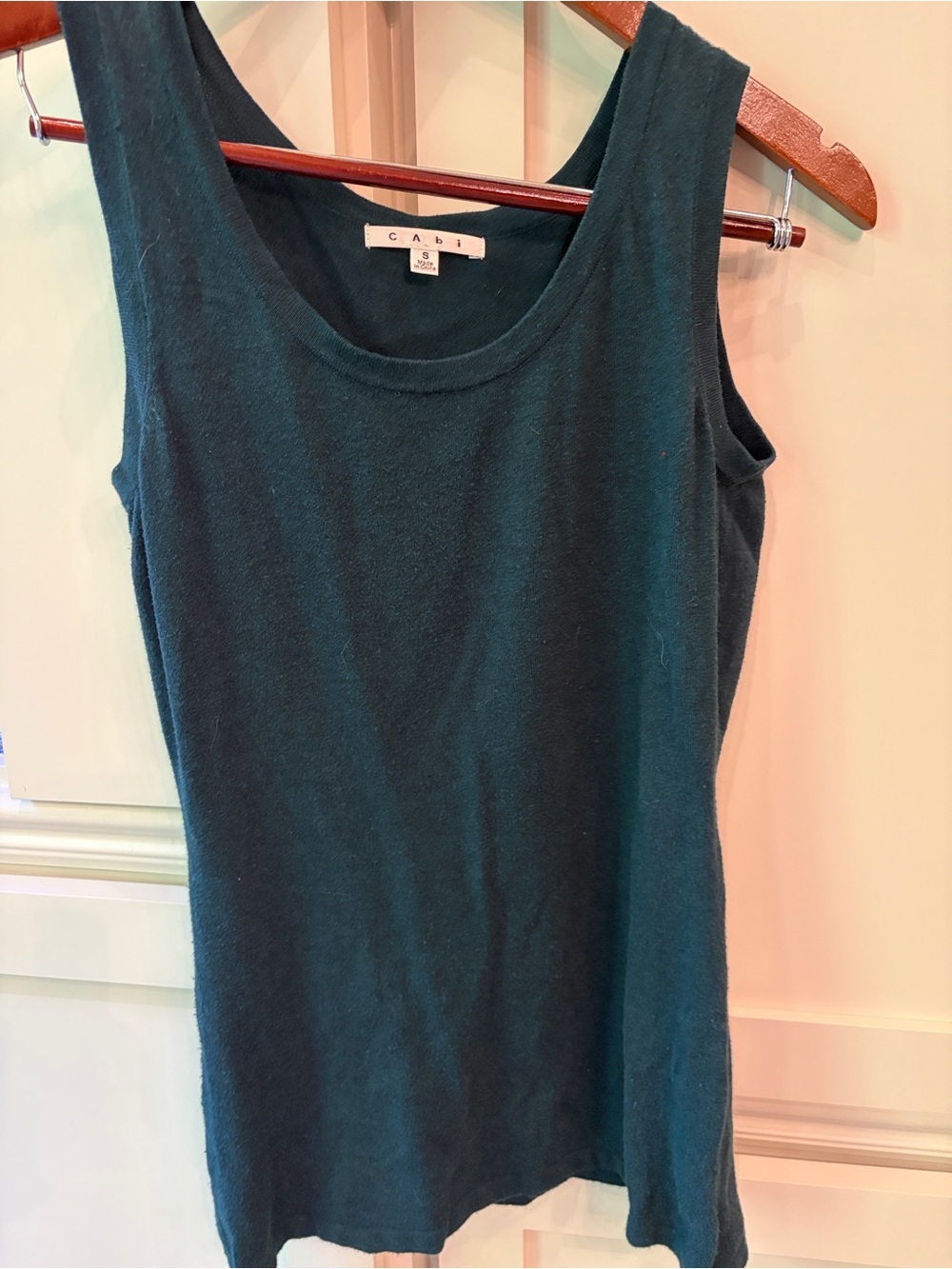 Cabi Women's Dark Teal Sleeveless Tank Top sweater #259